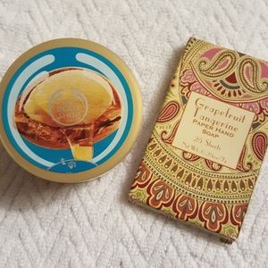 Body Shop argan oil scrub + freebie soap paper!
